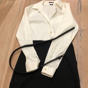 Theory White and black dress office wear